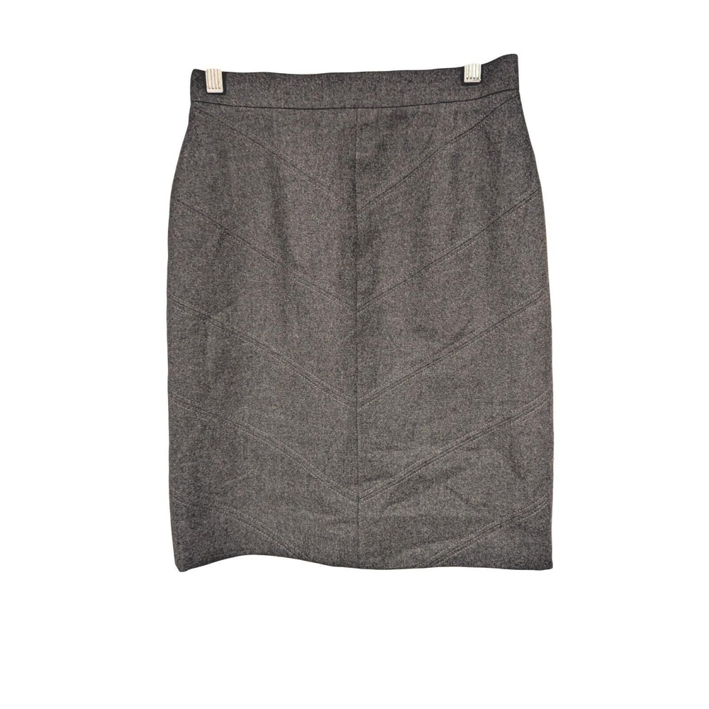 Gruppo GFT Pencil Skirt Gray Wool Cashmere Chevron Seam Made in Italy Chic
